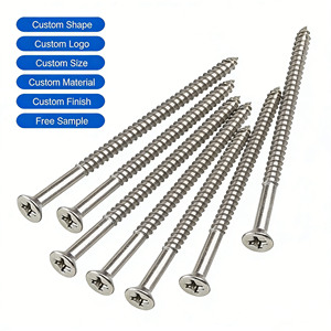 Vis en acier inoxydable sur mesure pour le bois # Vis à tête plate Phillips extra longues de 9 x 3 pouces pour charnières de <span class=keywords><strong>porte</strong></span>, emballage en boîte OEM - Product Image 2
