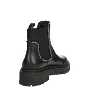 Bottines basses pour femme Liu-Jo en cuir noir à semelle épaisse, bottines tendance - Product Image 3