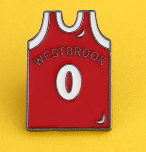 Épinglette en émail métallique de <span class=keywords><strong>maillot</strong></span> de basket-ball <span class=keywords><strong>NBA</strong></span>, créative - Product Image 3