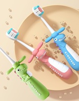 Brosse à dents pour bébé et enfant en bas âge, prix d'usine, poils nano en forme de dinosaure, manche doux en forme de lion ou d'ours, brosse à dents pour enfants