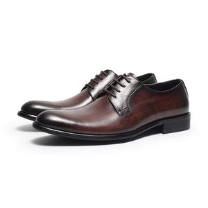 Chaussures en cuir pour hommes, élégantes et polyvalentes, confortables, respirantes et légères, pour le bureau, les trajets quotidiens, les occasions formelles et décontractées - Product Image 2