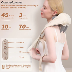 Masseur cervical intelligent 6D amélioré et allongé avec pétrissage Shiatsu, physiothérapie infrarouge, suivi facial et télécommande sans fil - Product Image 6