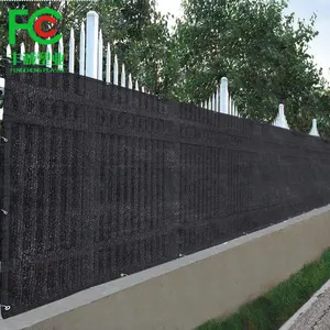 Verde escuro PE Fence Mesh Privacy Screen Fence Netting Anti UV Plastic Fence Screen Mesh Net para varanda e jardim