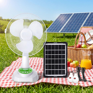 Ventilador de Mesa Inteligente Portátil Recargable con Energía Solar de 12 Pulgadas, con Luces Solares, Motor de Cobre, 3 Velocidades, Oscilante, GDP-012LA Sol - Product Image 3