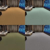 Tapis insonorisant à boucles tissées, couleur unie, couverture complète, pour chambre à coucher, usage domestique, personnalisable, noir, absorbant le son, pour salle audio-visuelle