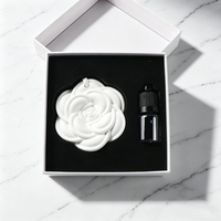 Diffuseur d'huiles essentielles en porcelaine fait main, fleur en céramique parfumée à suspendre, parfum d'ambiance pour la maison, plâtre aromatique, désodorisant d'air - Vente chaude