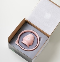 Kingze Ensemble Chasen Chawan rose fait à la main de style japonais 500ml Bol à matcha en céramique et support de fouet