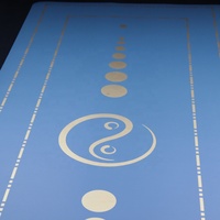 Tapis de yoga écologique personnalisé, design professionnel, antidérapant, 18 couleurs, impression dorée, 5 mm, caoutchouc naturel PU, imperméable, sur mesure