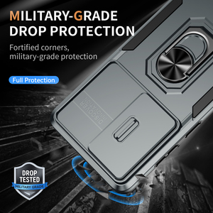 Custodia Magnetica Antiurto con Anello di Supporto per <span class=keywords><strong>Samsung</strong></span> <span class=keywords><strong>Galaxy</strong></span> S26 Ultra S25 Edge S24 Plus S23 <span class=keywords><strong>FE</strong></span> S22+ <span class=keywords><strong>S21</strong></span> con Finestra Scorrevole - Product Image 3