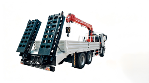 Camion Gru ISUZU 6x4 da 14 Tonnellate <span class=keywords><strong>con</strong></span> Scala Posteriore per Carico Escavatore - Product Image 3