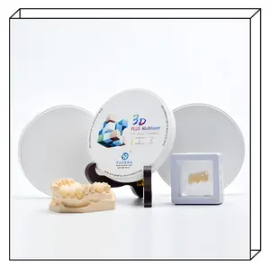 Yucers 3D Plus Multilayer 43% -57% 6 camadas de disco de bloco dental para CAD CAM 98mm sistema aberto