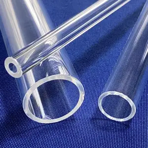 Tubo de vidro de quartzo transparente resistente ao calor HY personalizado de fábrica de alta pureza