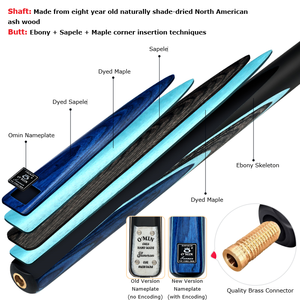Mesa Paleta De <span class=keywords><strong>Billar</strong></span> 3/4 Conjunto y 1 pieza Snooker Cue Set con estuche/bolsa 57 pulgadas 18OZ American Standard 16 Balls Ash Wood Cue - Product Image 3