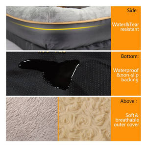 Pluche Orthopedische Sofa Orthapedic <span class=keywords><strong>Dog</strong></span> <span class=keywords><strong>Bed</strong></span> Voor Hond, Mid-Eeuw Hond <span class=keywords><strong>Bed</strong></span> Frame, kalmerende Donut Reizen Aangepaste Logo JW-CB001 - Product Image 6