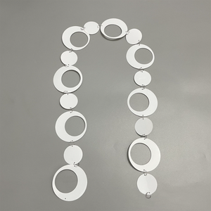 Cortinas Colgantes Circulares de PVC Plateadas de 1m de Largo para Interiores, Decoración de Boda con Lentejuelas Láser de Alta Calidad - Product Image 5