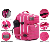 Sac de voyage imperméable personnalisé Trailpop avec logo, pour le sport, la randonnée, le camping, la remise en forme, sac à dos tactique rose 25L