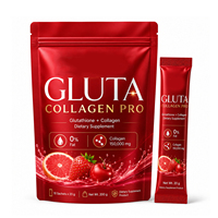OLLI OEM Gluta Collagen Pro Poeder Glutathion 150000mg Collageen Fat Berry Smaak Huidverheldering Enkelvoudige Sachet Drinkpoeder
