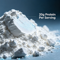 Poudre de Protéine de Lactosérum de Bovins Élevés en Pâturage, Marque Privée OEM, avec Peptides de Collagène et Électrolytes pour la Récupération Musculaire et l'Hydratation 528g