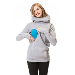 Vêtement de maternité pour l'allaitement, en promotion, avec isolation et épaississement supplémentaires, avec capuche et manches longues - Product Image 1