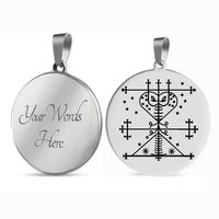 Collier pendentif en acier inoxydable avec logo Voodoo Veve, bijou talisman Vodou Lwa Loa