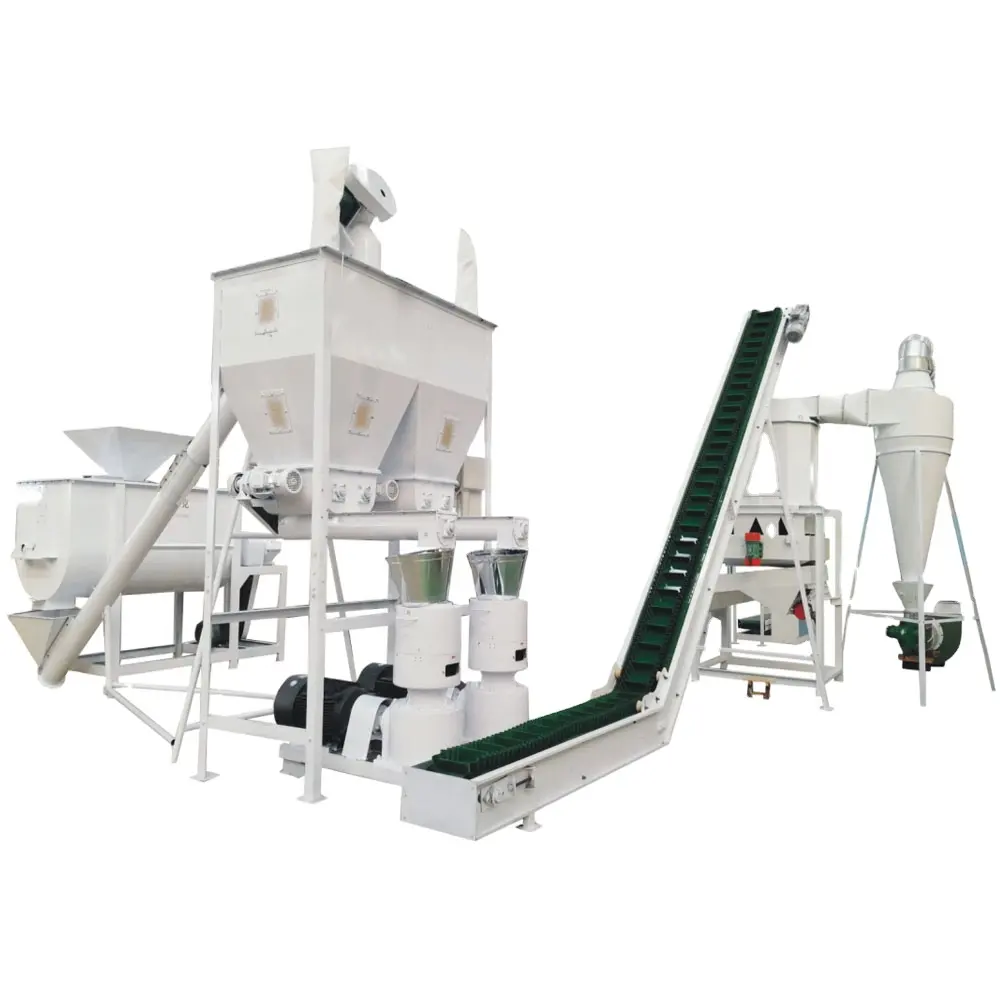 Grote Promotie 2-3 T/h Verticale Ring Sterven Zaagsel Stro Biomassa Granulator En Chaff Granulator Verbranding Granule Productielijn