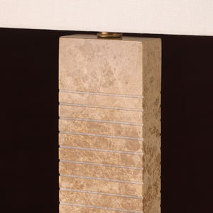 Роскошная современная электрическая настольная лампа с тканевым абажуром, мраморным основанием, кнопочным выключателем, цоколем B22/E26, регулируемой яркостью, питанием от сети переменного тока, для домашнего декора - Product Image 3