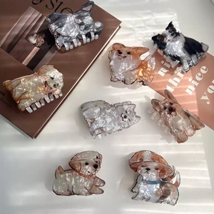 Pinces à cheveux en forme de chien, pinces à cheveux mignonnes pour cheveux courts et longs, pinces à cheveux en acétate de cellulose pour femmes, filles et amoureux des chiens - Product Image 2