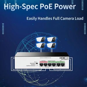Commutateur PoE H3C US106GC-P 4 ports Gigabit 65W 30W par port longue portée pour caméra IP CCTV - Product Image 3
