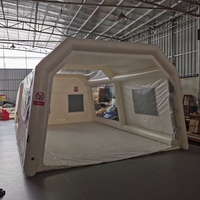 Tente de peinture gonflable mobile pour voiture, cabine de pulvérisation extérieure pour le detailing automobile et les travaux de peinture