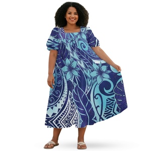 Mới nhất thiết kế quần đảo Polynesian in micronesian mumu ăn mặc cộng với kích thước Womens Dresses - Product Image 5