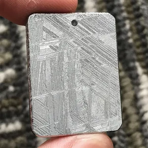 Colgante de meteorito de moldavita de hierro de Gibeon natural, regalo unisex, cuentas de 28x21mm, cristal, piedra Reiki chapada en plata 925, moderno, AAAAA - Product Image 5