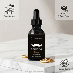 LurnaoQueen <span class=keywords><strong>Huile</strong></span> à Barbe Citronnée 30ml pour Hommes 100% Naturelle Biologique Adoucissante Hydratante <span class=keywords><strong>Huile</strong></span> <span class=keywords><strong>de</strong></span> Toilettage Marque Privée OEM - Product Image 1