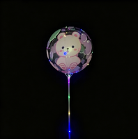 Ballon LED transparent Uzer de 24 pouces en forme d'ours, décoration de fête, décoration de baby shower