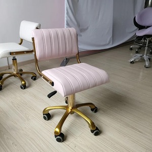 Chaise de pédicure rotative rose et or pour technicien(ne) – Équipement de salon de manucure en promotion - Product Image 3