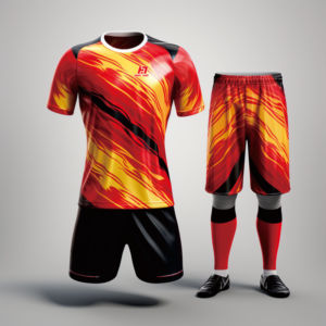 Aibort - Conjunto de Uniforme de Fútbol Personalizado por Sublimación al por Mayor, Camiseta con Rayas Rojas y Azules, Uniforme de <span class=keywords><strong>Portero</strong></span> de Calidad con Cuello - Product Image 1