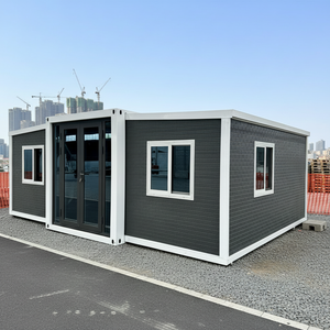 Casa Contenedor Moderna, Oficina Prefabricada, Unidad Modular, Diseño Rectangular, Estilo Minimalista, Exterior Gris, Detalles Blancos, Uso en Exteriores - Product Image 1