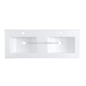 Logo Design Hôtel Projet Salle De Bains vanités double éviers en céramique Lavabo E-120HD - Product Image 2