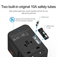 Adaptateur de voyage universel multifonctionnel à charge rapide 4 ports Wontravel 100W Mini Gan Adaptateur de voyage tout-en-un