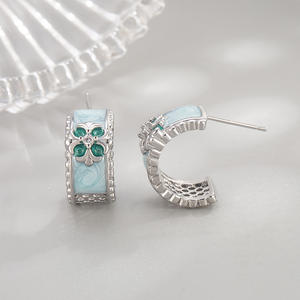 Boucles d'oreilles en argent sterling, aretes colgantes en oro y plata, plata italiana 925, pendientes colgantes de moda, boucles d'oreilles de haute qualité - Product Image 1