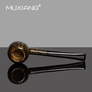 Muxiang Briarwood Smoking Pipe Straight Stem Apple Prince Style Handcrafted Tobacco Pipe - Product Image 3