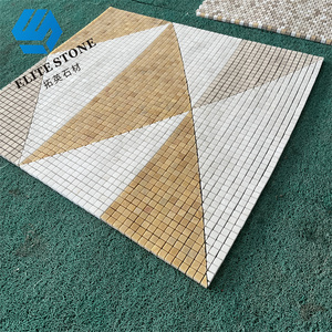 Azulejo de mosaico Waterjet de mármol moderno <span class=keywords><strong>Parquet</strong></span> de 10mm para paredes interiores para apartamentos <span class=keywords><strong>Precio</strong></span> por metro cuadrado Gráfico disponible - Product Image 2