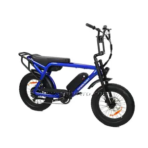 دراجة ثلج كهربائية مخصصة من سبيكة Al من SOBOWO 20 بوصة دراجة كهربائية عريضة 48V750W محرك BAFANG خفيف الوزن للغاية دراجة مساعدة للذكور