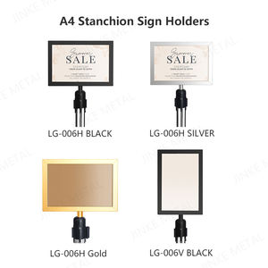 自立磁気ステンレス鋼アクリルパウダーコーティングA4フレームスタンションサインホルダーキューバリア広告 - Product Image 2