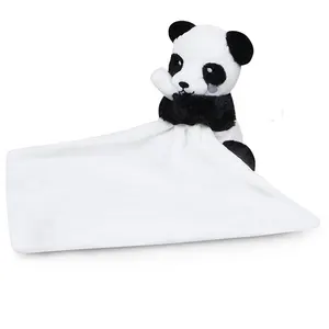 Manta Polar de algodón orgánico 100% para niños, edredón de peluche suave de Panda, venta al por mayor