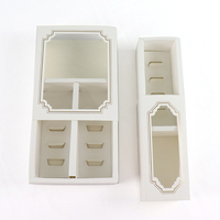 Boîtes à tiroir mini gâteau, macarons blancs et roses, taille personnalisée, 5/10/12 paquets de pâtisserie, dessert, avec fenêtre transparente, 5 pièces