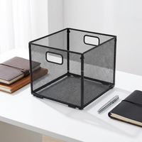 Plateau de rangement multifonctionnel pour documents de bureau et de maison, organiseur de bureau pliable en maille métallique, boîte aux lettres, étagère en fer