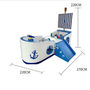 Moetry Bateau Pirate Blanc Aire de Jeux à Balles Douces Aire de Jeux Intérieure Personnalisable Écologique Équipement de Jeux pour Bébé pour la Maternelle - Product Image 2