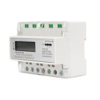 Compteur d'énergie intelligent triphasé à quatre fils 7P RS485 Din Rail avec relais pour système de lecture et de contrôle à distance