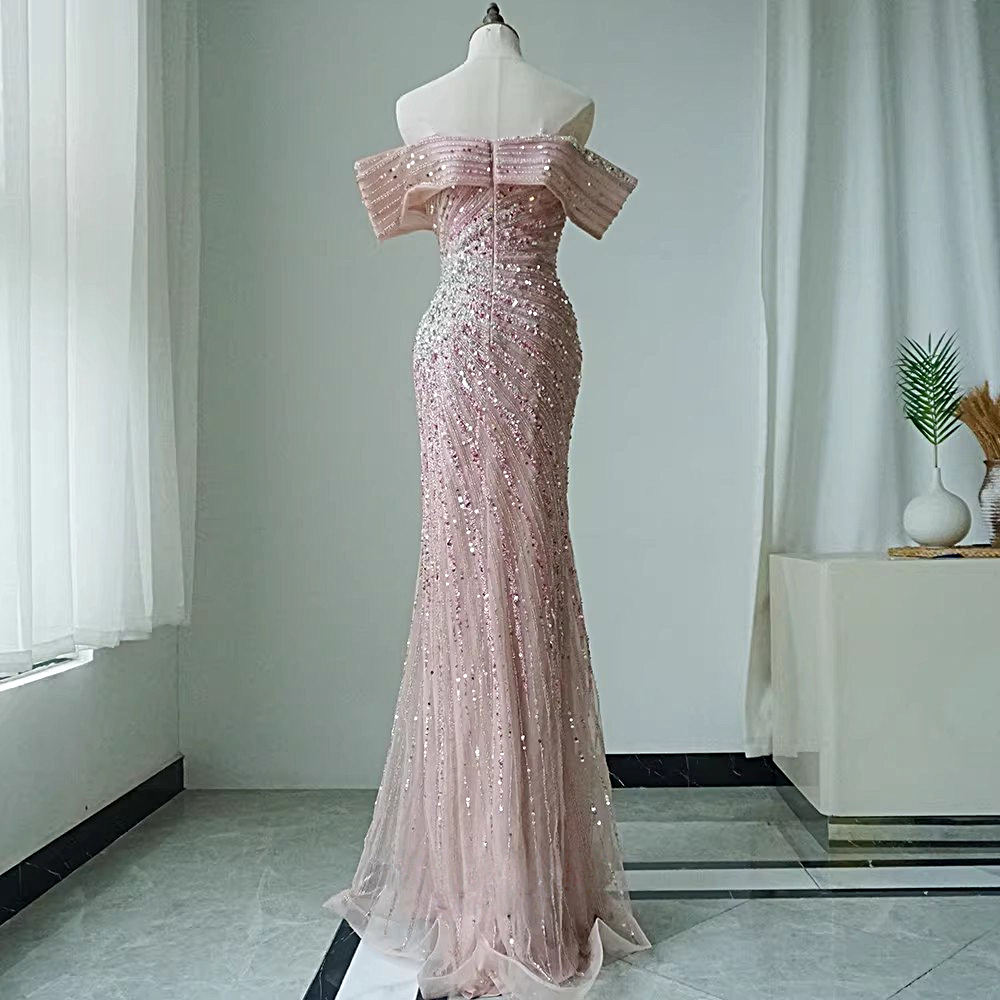 Pink Wedding Gown with Crystals Elegant Sparkly