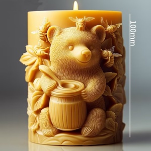 <b>Bear</b> Resin Mold <b>Cute</b> Animal Silicone Candle Mould for Home Decoration Scented Candle Molds - Product Image 6